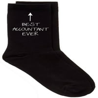 Най -добрият счетоводител някога черни телешки чорапи рожден ден чорапи Коледни подарък мъжки рожден ден