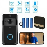 Безжична камера за звънене на врата, видео звънец безжична звънец, звънец на вратата на вратата безжична с камера, домашна камера с мобилно приложение, камера на вратата на камерата на вратата на вратата
