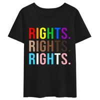 Права LGBT черна жива материя Транс LGBT гордост забавна гей тениска небрежна къса ръкав O върхове на шията