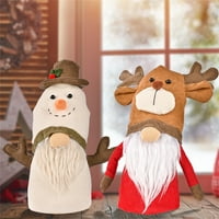 Gwong Christmas Doll Сладко фино шиене Практически коледен елф снежен човек гном за дома