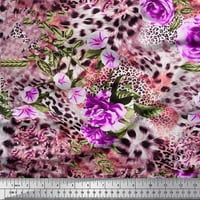 Соимои розови модални листа от сатенена тъкан, розови и леопардови животни от печат на кожата от широката двора