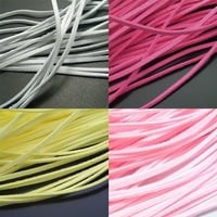 Frcolor Multicholor Fau кожен кожен шнур велурена дантела със сребърни краища на шнура за DIY гривни колие за правене на връв на връв на кабел