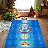 Чакра отпечатана преносима на открито пикник килим йога мат плажна кърпа за домашен декор