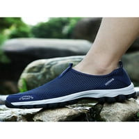 Tenmi Mens Небрежни маратонки Мрешни пешеходни обувки на открито треньори Плъзнете на ходещи обувки мъже Неплъзгащи се леко синьо синьо 10.5