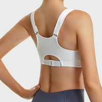 Hvyesh Sports Bras за жени плюс размер поддръжка на безжичен сутиен с цип фронт с пълна покривка с пълни покрития безпроблемни йога упражнения за йога атлетични сутиени от 3