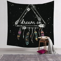 Goory Dream Lacker Tapestry Bohemian Wall Hanging, Mystic Dreamcatcher Feather Moon и Star Tappesties за декор за спалня Boho Mandala Eesthetic Indie Dorm Декорации