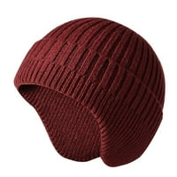 Pxiakgy шапки за жени зимни уши плетени шапки мъже топли дамски за женска шапка плета бейзболна шапка шапки + един размер