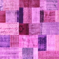 Ahgly Company Indoor Rectangle Packwork Pink Prisomal Area Rugs, 8 '10'