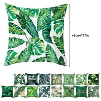 Pjtewawe тропически листо праскова кожа плюшена възглавница покритие домашен плат диван за кола възглавница за възглавница