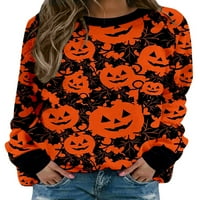 Gianlook дамски хелбоирни върхове анимационни графични печат пуловер суичърс есен празник ежедневен пуловер блуза ризи s