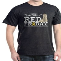 Cafepress - USAF Red Friday Boot Dark Thrish - памучна тениска