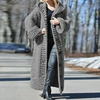 Aayomet Womens Cardigan Fall Fashion Cardigan Дълги размери Сълтищ бутон Пуловер дълъг плюс женско палто