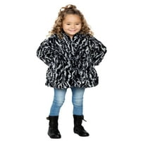 Widgeon Little Girls Fau Zebra Fur Coat, Zebra, Size: 5