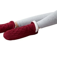 Seyurigaoka зима дебели топли пода чорапи със солиден цвят Начало антиплъзгащи се чехли чорапи за жени момичета