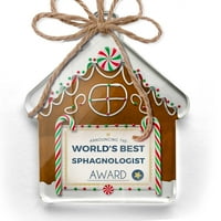Орнамент отпечатани едностранни светове Най -добър сфагнолог сертификат награда за Коледа