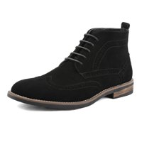 Bruno Marc Mens Oxford обувки велур кожа Небрежно глезена Chukka Boots Urban- Black Size 8