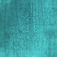 Ahgly Company вътрешен правоъгълник Ориентал тюркоазено синьо килими, 4 '6'