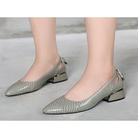 Woodbling Women Ress Shoes Chunky Pumps с ниски токчета сандали сватбени ежедневни обувки комфорт работна помпа приплъзване на анти-плъзгане зелено 4.5