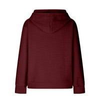 Дамски огромни подаръци за суичър с качулка с теглене на качулка спокойна блуза с дълъг ръкав обикновен отпечатък пуловер качулка тийнейдж