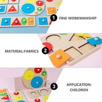 Задайте деца геометрично сдвояване играчка дървена геометрия Играчка за играчка за пъзел