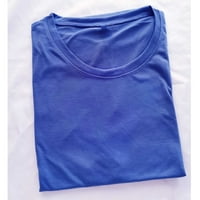 Daqian летни жилетки за мъже Мъжки солиден резервоар Топ ежедневни спортове кръгла тениска за врат тениски риза блузи плюс размер на резервоарите за резервоари синьо 8