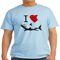 Cafepress - Обичам тениска на акулите - лека тениска - cp