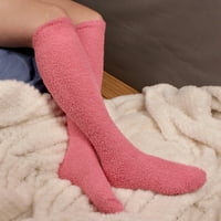 Размито перо от женско перо меки уютни чорапи с високи чорапи - асортимент 4b - двойки - размер XL