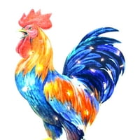 Biayxms Creative Chicken Yard Art ， Смешно открито осветено декорация за Helloween