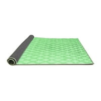 Ahgly Company Indoor Rectangle Trellis Emerald Green Contemporary Area Rugs, 7 '9'