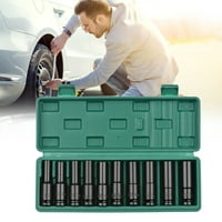 Drive He Impact Socket Set 10 части Deep Socket Metric размери CR-V Материал с кутия за съхранение