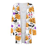 Gdfun Women's Fashion Casual Printted дълъг ръкав от жилетка от средна дължина--Реално яке за дъждовно яке жени