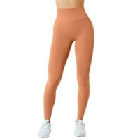 Безпроблемни стегнати еластични еластични бързи сухи дишащи упражнения панталони йога панталони висок прав крак йога панталони за жени прозрачни йога панталони
