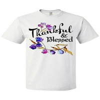 Мастическа благодарна и благословена вдъхновяваща тениска с цветя тениска