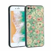 Естетично-реколта-флорален калъф за телефона за iPhone плюс за женски мъжки подаръци, мек силиконов стил шок