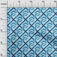 OneOone Silk Tabby Blue Fabric Asian-Tie & Dye- Текстурна провизия Консумати за печат за шиене на ширината до двора