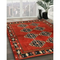Ahgly Company Machine Wareable Indoor Tructangle Contemporary Sienna Brown Reale Rugs, 7 '10'