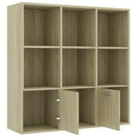 Festnight Book Cabinet Sonoma Oak 38.5 x11.8 x38.5 Chipboard