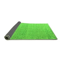 Ahgly Company Indoor Rectangle Abstract Green Modern Area Rugs, 8 '12'