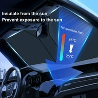 Автомобилна слънчева козирка за сянка на предното стъкло слънчев слънчев UV блок титан