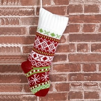 Heiheiup Коледа чорап за бонбони за бонбони подаръци плетен чорап за Коледа декориране на домашен декор полилей замяна чаши чаши чаши