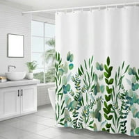 CGLFD полиестерна завеса за душ, водоустойчив дизайн и полиестер, бързо изсушаване, претеглена подгъва, завеси за душ, комплект за баня, водоустойчиви тропически листа растение