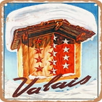 Метален знак - Valais Vintage AD - Винтидж ръждив вид