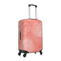 Полиестер еластичен багажен капак, розова розова линии текстура Пътуване куфар за прах за прах за колесен куфар