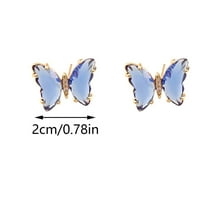Обеци от Денгмор Дами модна творческа многоцветна диамантена пеперуда Обеци от шпилки
