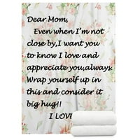 Мама одеяло, обичам те мама одеяло, мама подаръци за рожден ден от дъщеря син меко хвърляне, Деня на благодарността Ден на майките Подаръци Подаръци Ръвкаво одеяло в лег