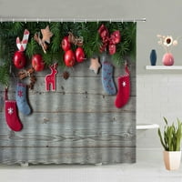 Коледен душ завеса за баня екран за хол фон Стенна за къпане завеси миещи се с кука комплект домашен декор