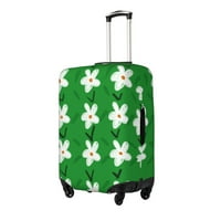 Протектор за покритие на багаж за пътуване, куфар за бял флорален арт куфар за багаж, голям размер