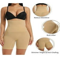 Женски остриета къси панталони с висока талия за контрол на тялото на тялото на кожи от по -тънък отслабване бикини за отслабване