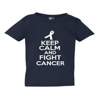Запазете спокойствие и се борете с рак болест Детска тениска за тениски