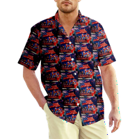 4 юли Мъжки хавайски риза САЩ Национална флаг риза Тий графична риза яка 3d печат ежедневен къс ръкав облекло облекло за облекло